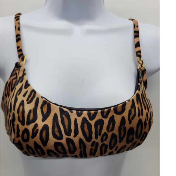 Christian Lacroix x Swiminista Leopard Animal Print Play Bikini Top Medium - Picture 2 of 8